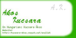 akos kucsara business card